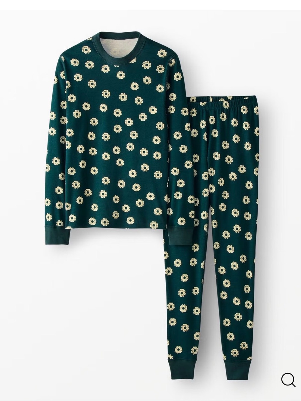 Hanna Andersson Organic Cotton Daisy Pajama Set M